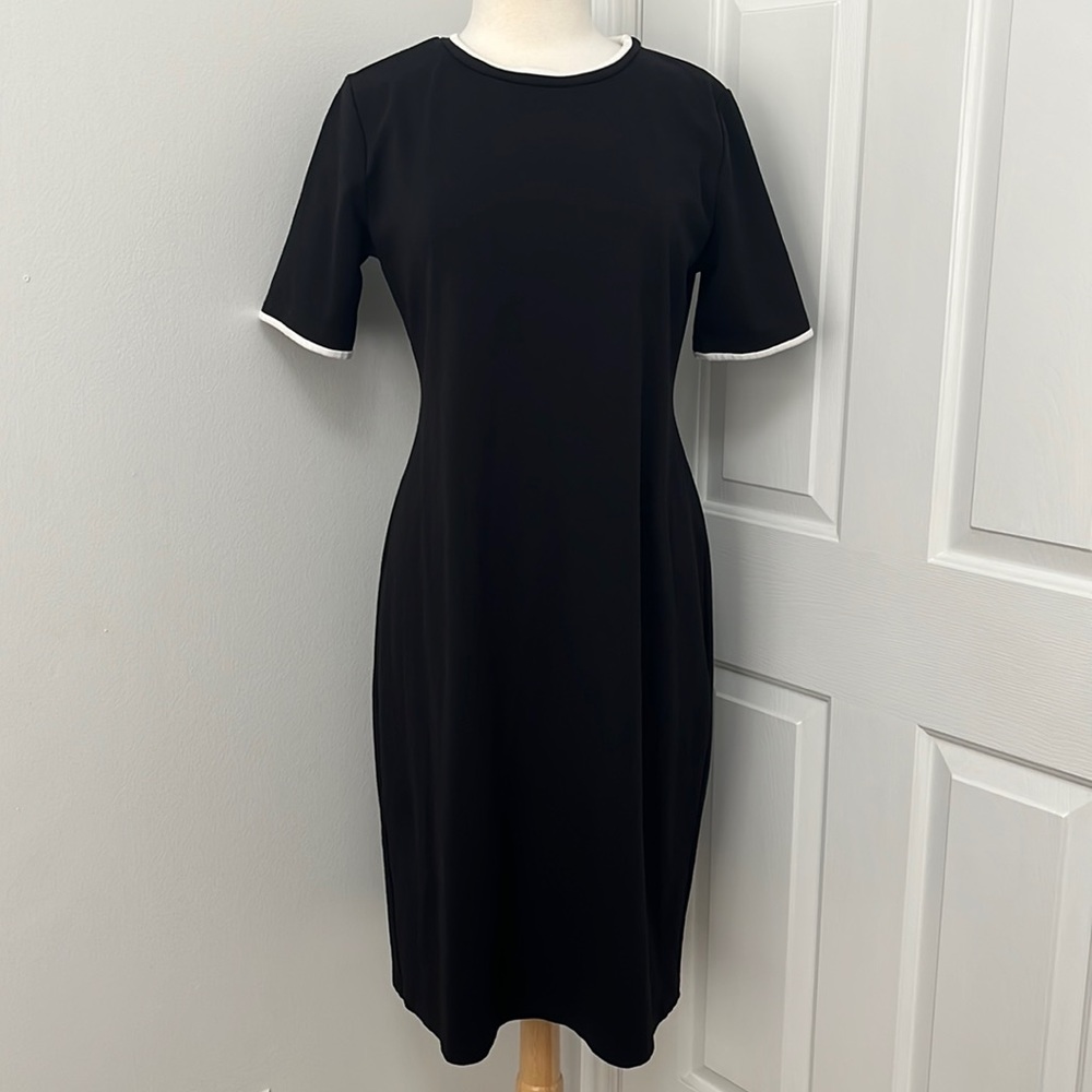 Sonnet James “A Play Dress” black white knit tshirt dress
